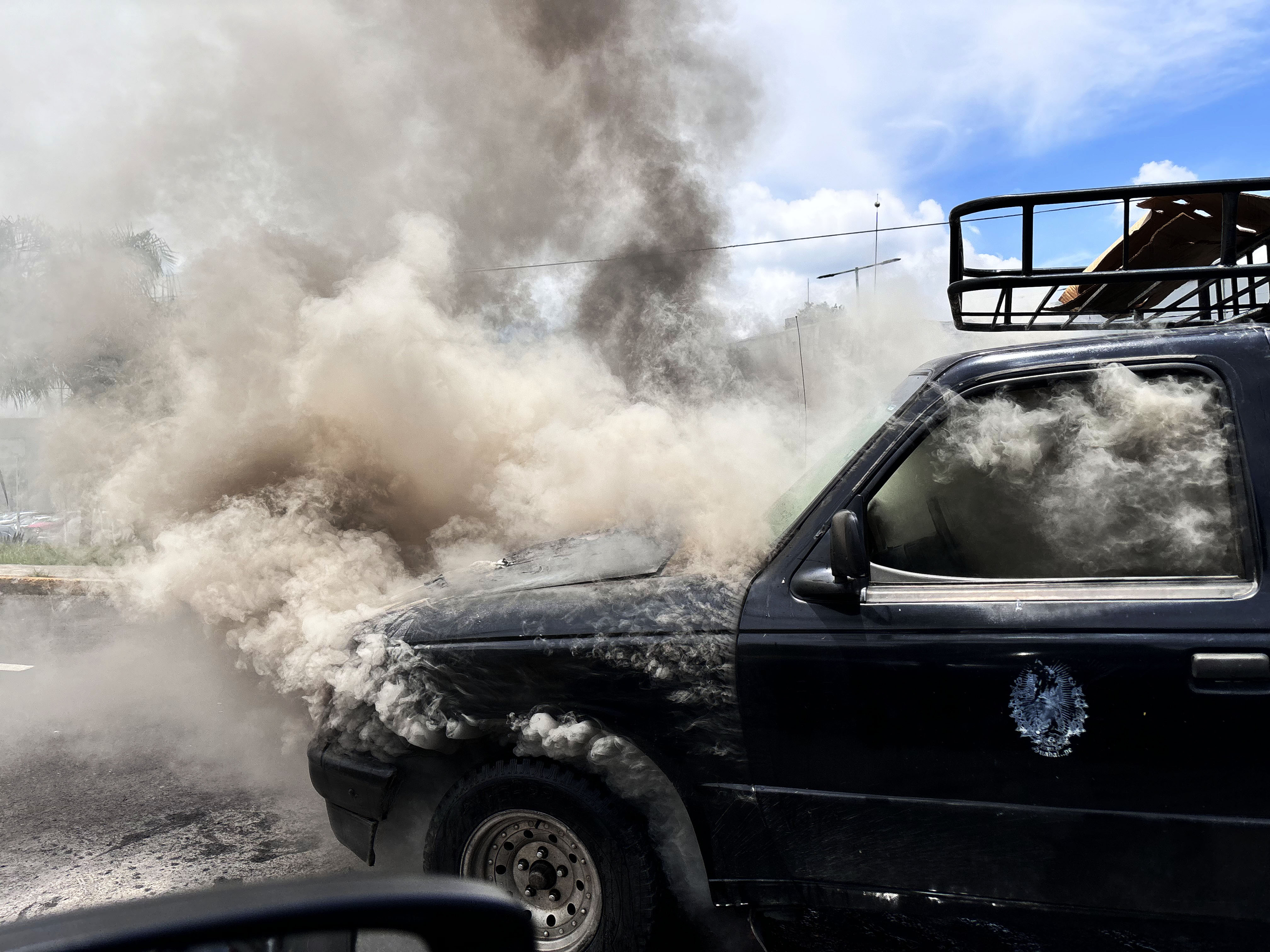 Incendio de camioneta