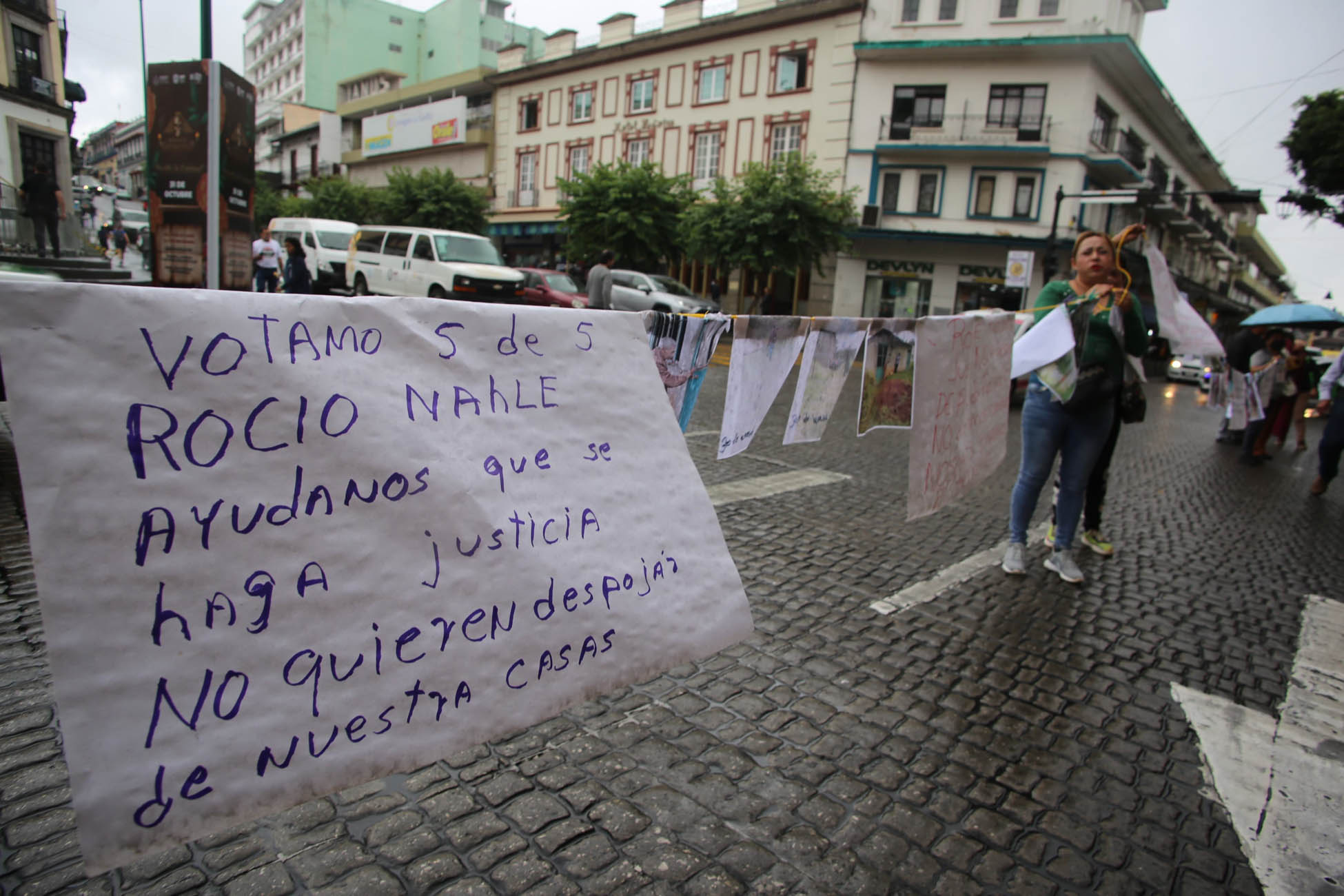 Manifestación de habitantes Las Minas