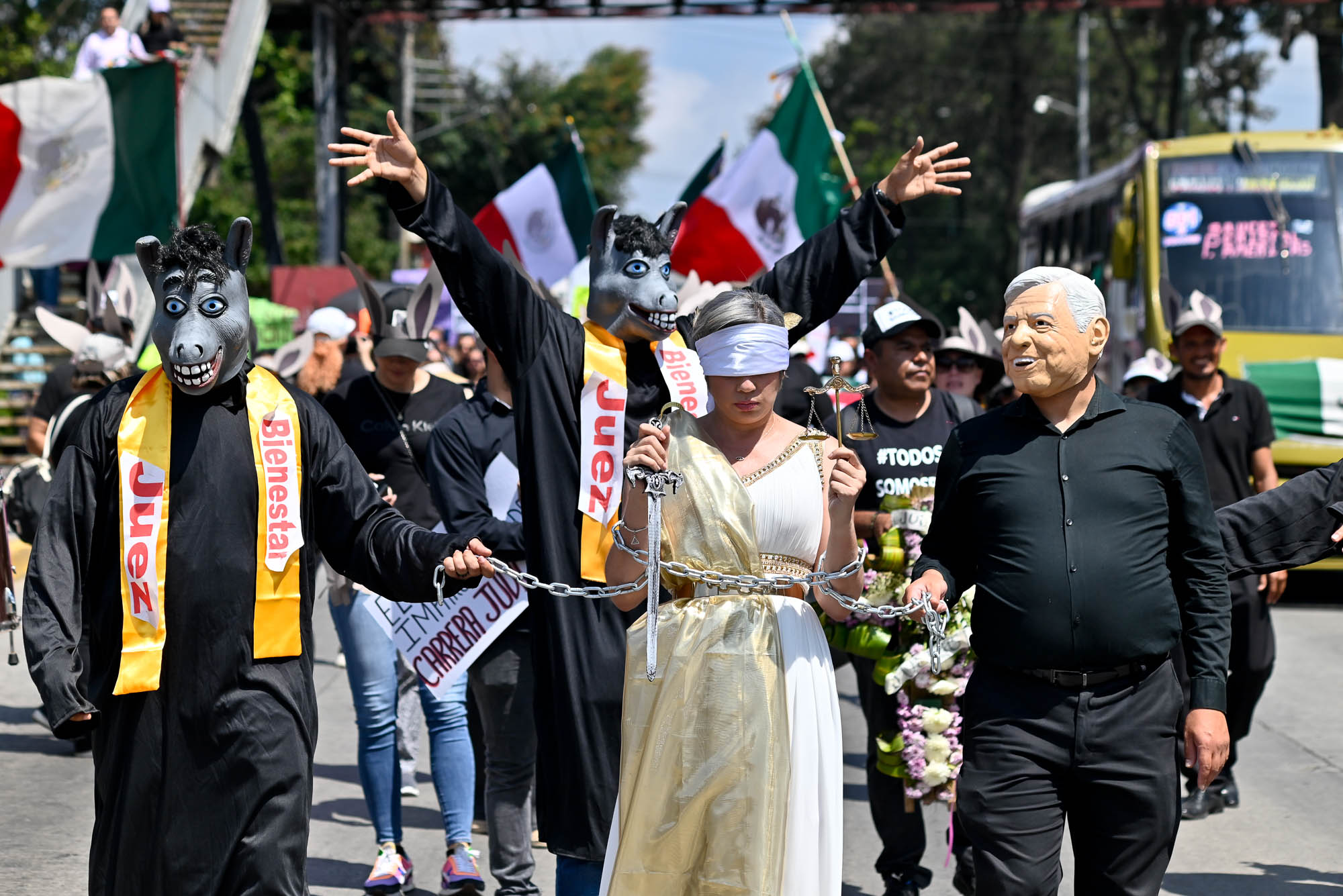 Manifestación de trabajadores del Poder Judicial Federal