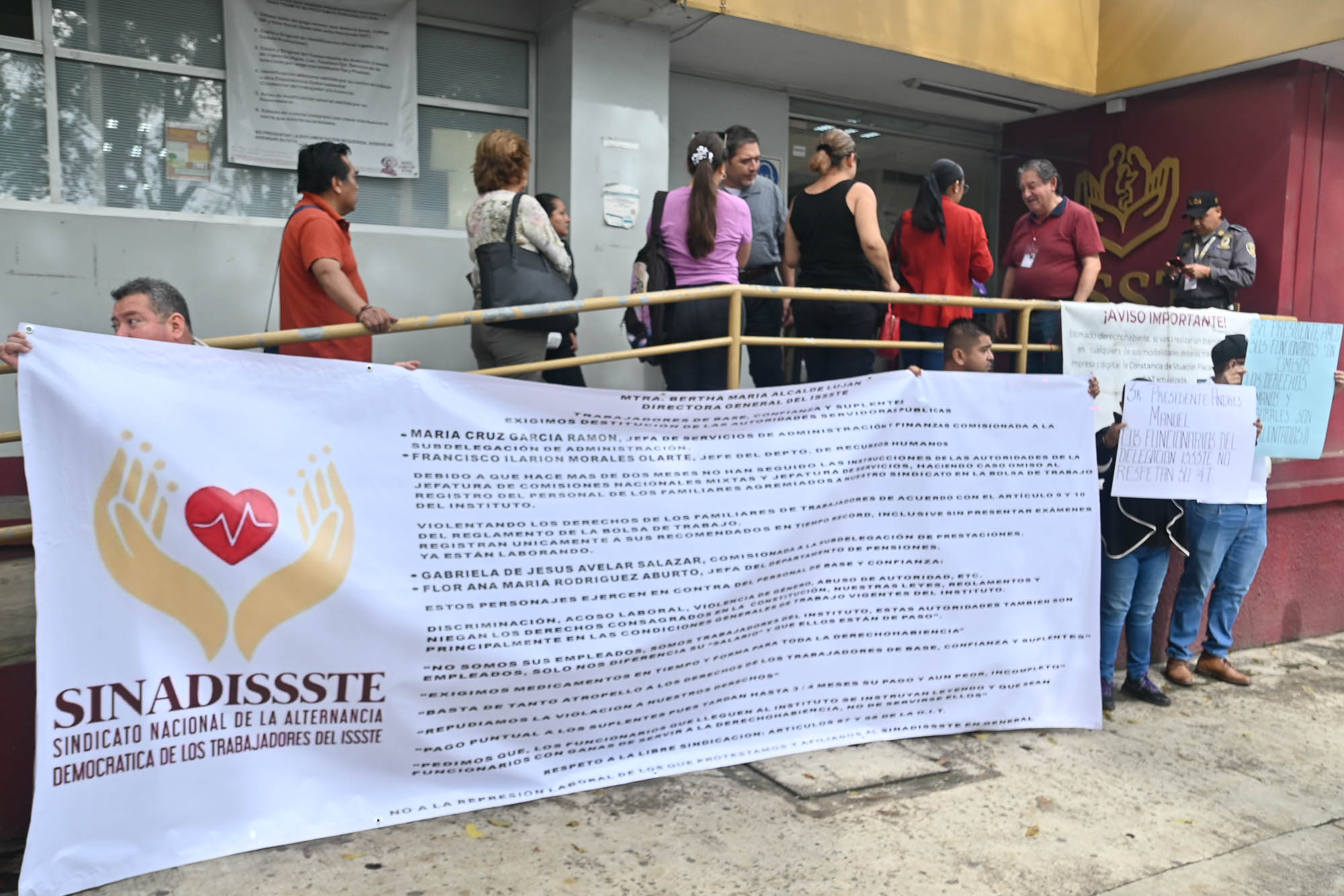 Manifestación trabajadores del ISSSTE