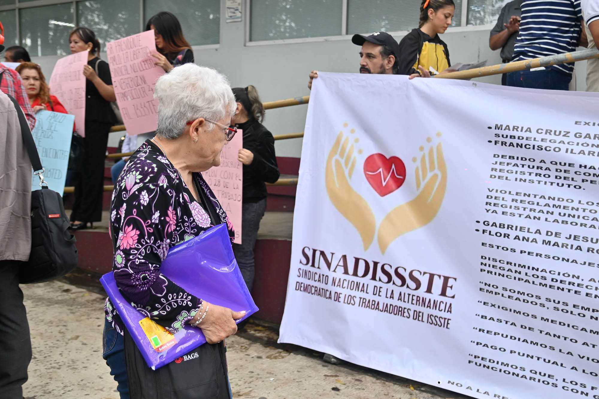 Manifestación trabajadores del ISSSTE