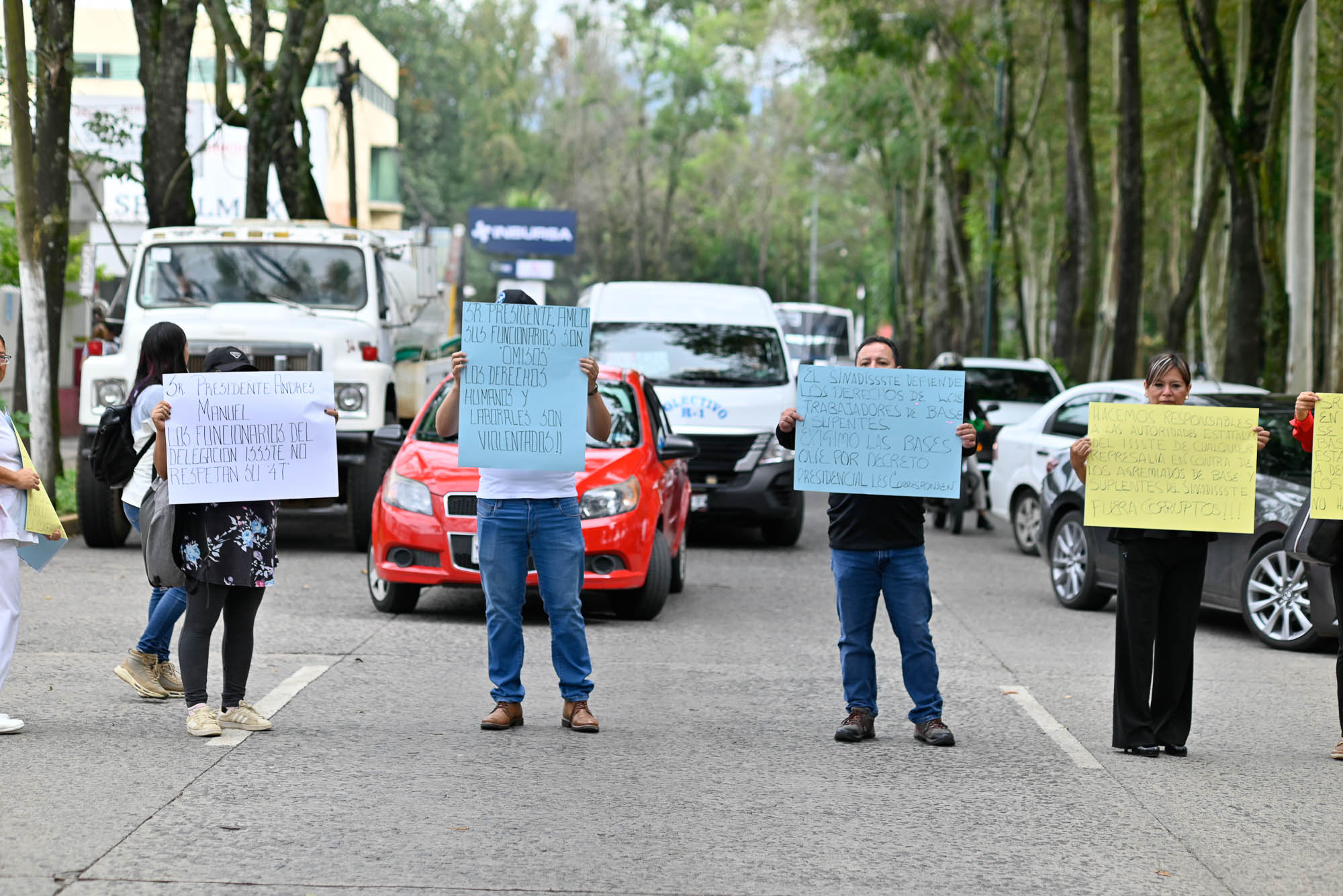 Manifestación trabajadores del ISSSTE