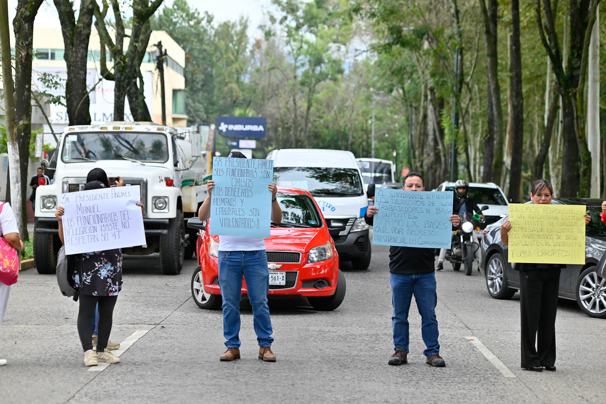 Manifestación trabajadores del ISSSTE