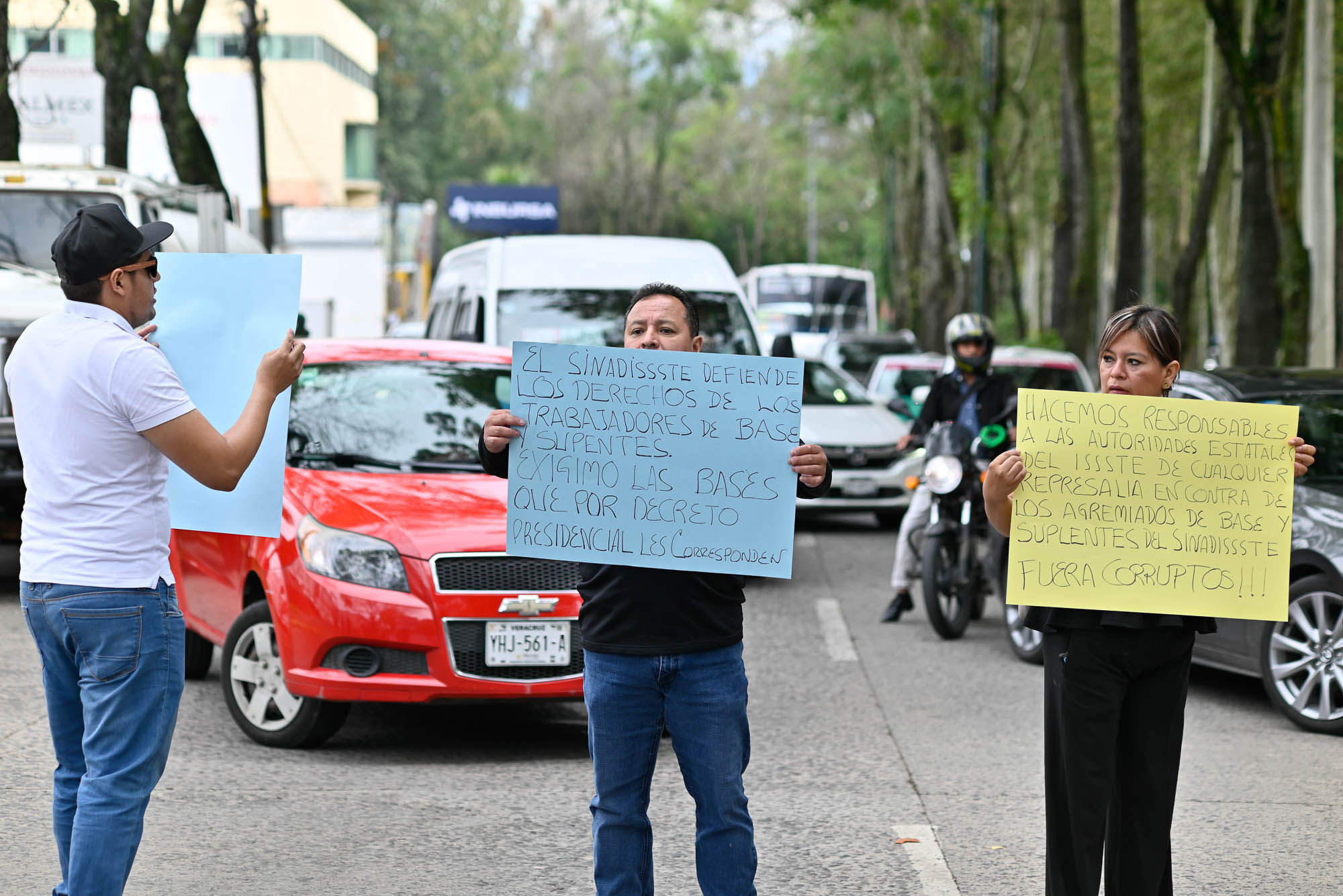 Manifestación trabajadores del ISSSTE