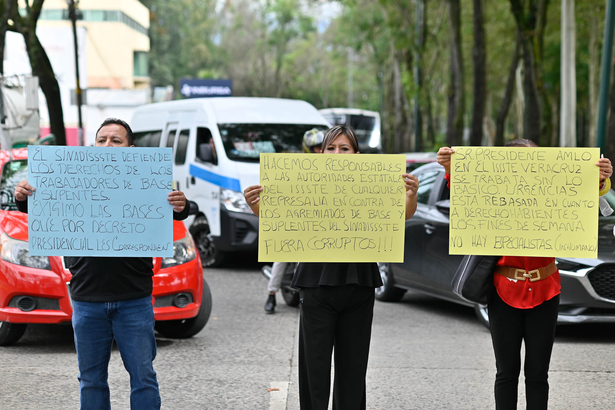 Manifestación trabajadores del ISSSTE