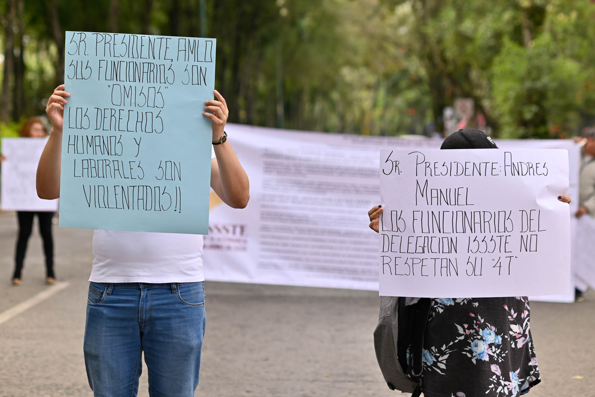 Manifestación trabajadores del ISSSTE