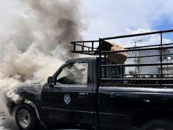 Incendio de camioneta