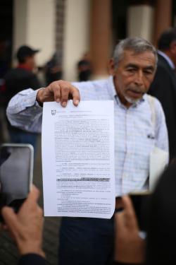 Manifestación de habitantes Las Minas