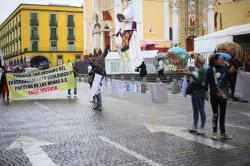 Manifestación de habitantes Las Minas