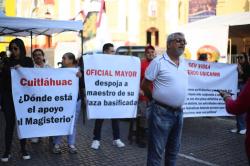 Manifestación del Sindicato Renovador Magisterial Veracruzano