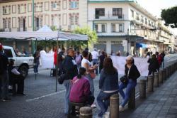 Manifestación del Sindicato Renovador Magisterial Veracruzano