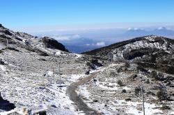 Se registra la cuarta nevada en el Cofre de Perote