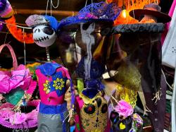 Mercado de la ciudad, listos para celebrar el Día de Muertos